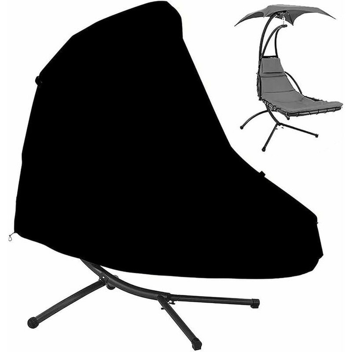 Husa pentru leagan suspendat, impermeabila, neagra, 185x116x198cm