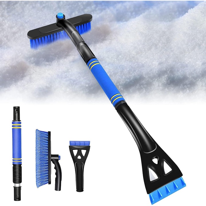 Perie de zapada 2 in 1, extensibil, pentru masina, design dual, 30cm