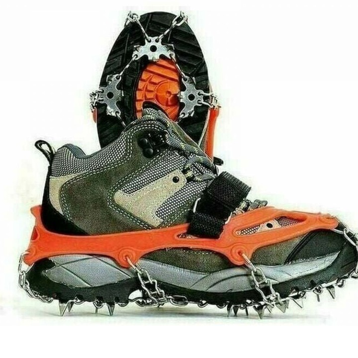 Manere de zapada din otel inoxidabil tratate termic, cleme de gheata antiderapante pentru incaltaminte pentru calatorii aventuroase de iarna