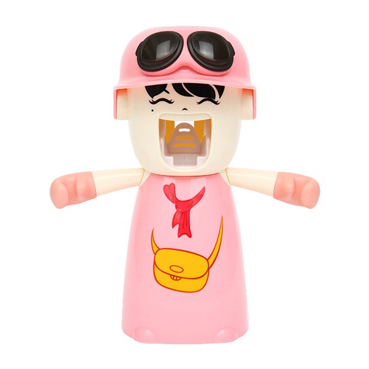 Automata fogkrém adagoló gyerekeknek, rózsaszín