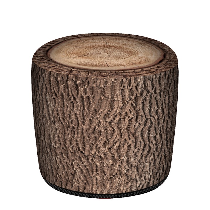 Zsámoly, Bertoni, polisztirol granulátummal töltve, levehető huzattal, nyomattal, Robina, 36x36x36 cm, Barna