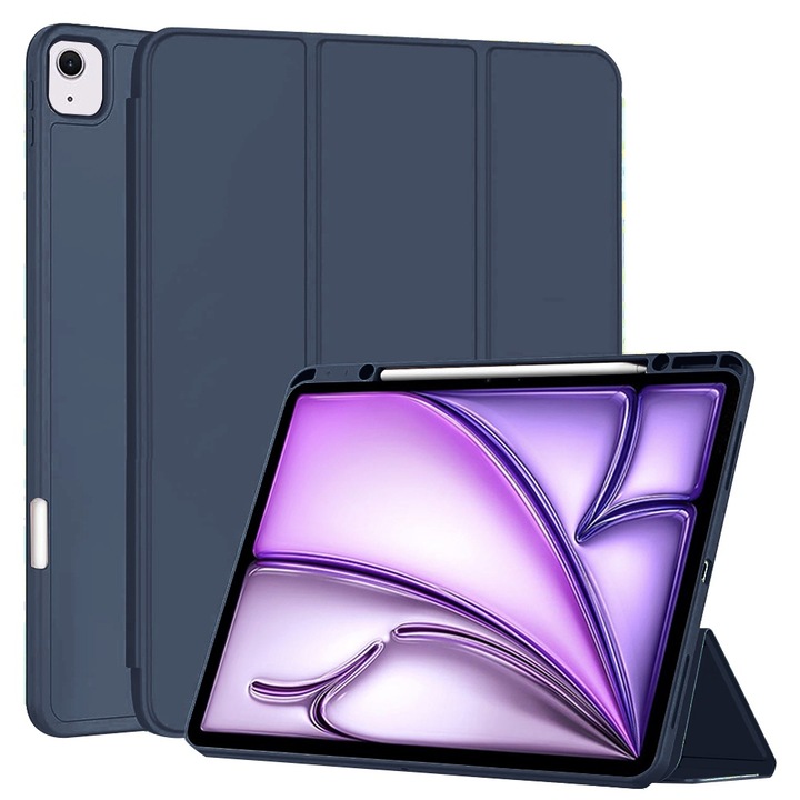 Калъф fixGuard Flex Trifold, Pencil Holder за iPad Air 13 (2024) - Dark Blue