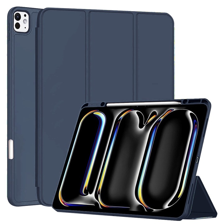 Калъф fixGuard Flex Trifold, Pencil Holder за iPad Pro 13 (2024) - Dark Blue