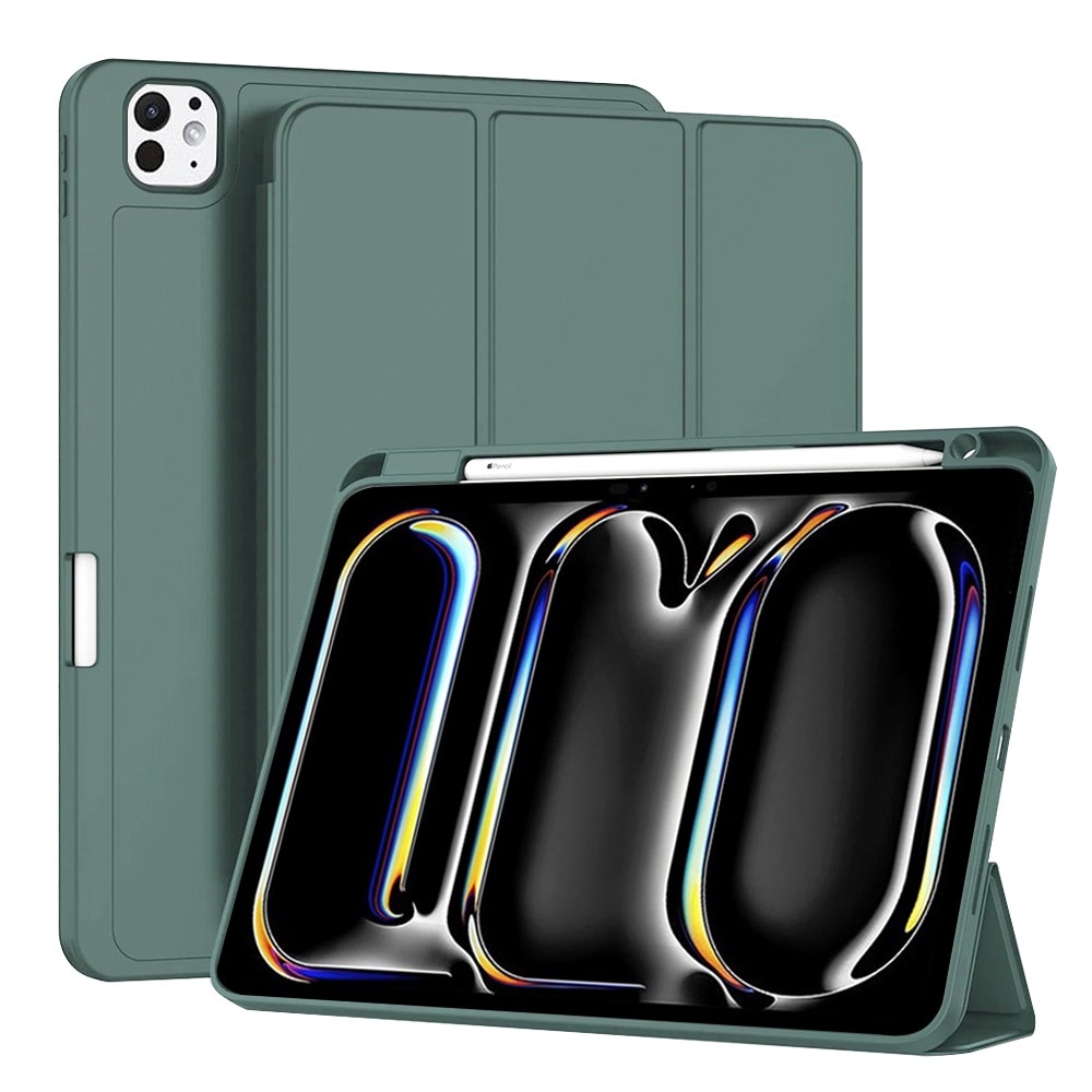 Husa Cu Grad Ridicat de Protectie pentru iPad Pro 11 2024, Petite Tuds, Flex Trifold, S24, TPU, Green Forest
