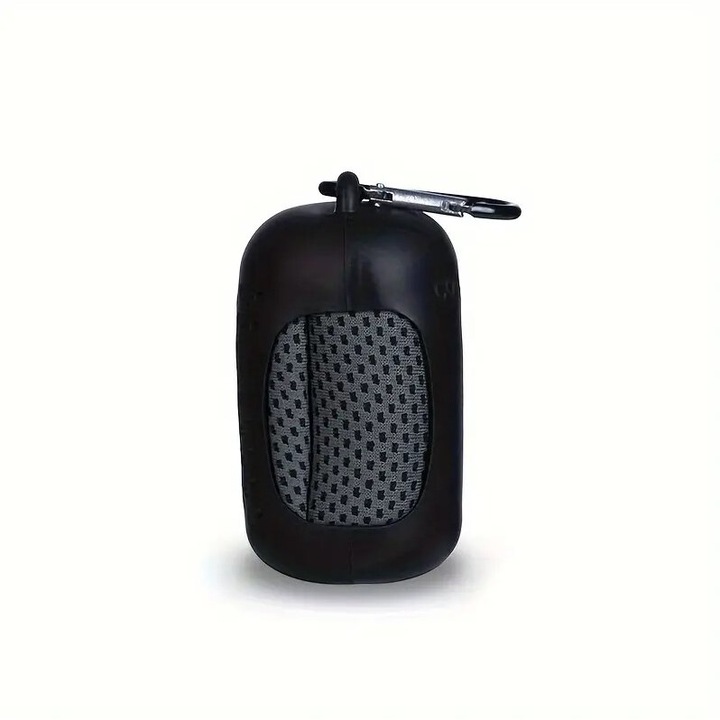 Охлаждаща кърпа за фитнес от микрофибър - Идеална за спорт и физически дейности, Размери 100 см x 30 см, Тегло 100 г, Мигновено охлаждане, накисване, изстискване и разклащане - Черна