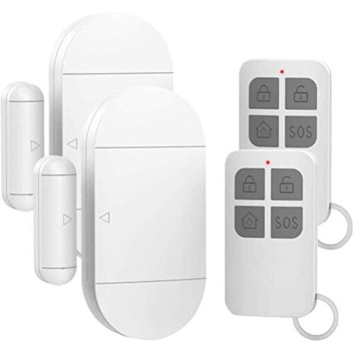 Alarma puternica pentru usa, Enforose, volum reglabil, raza wireless 25m, instalare usoara, set 2 buc.