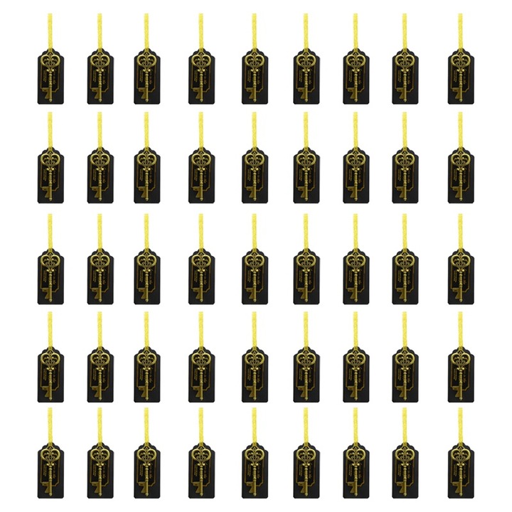 Комплект от 50 отварачки за бутилки с форма на ключ, изработени от цинкова сплав, бронз