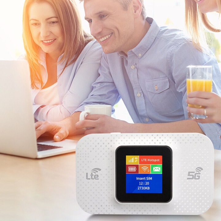 4G LTE vezeték nélküli router, 150 Mbit/s, 3650mAh, készlet