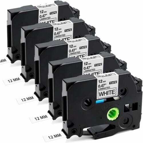 Set 5 Benzi Etichetare Compatibile Brother P-touch TZe231, Laminat