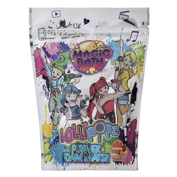 MAGIC BATH Lollipopz комплект squishy таблетки за баня, детски, многоцветни, 9x18g