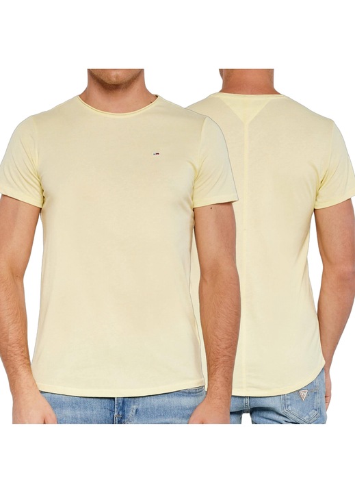 Мъжка тениска Tommy Jeans, Памук/Полиестер, жълта, Жълт