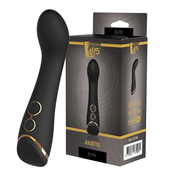 Elite Juliette - akkus, vízálló G-pont vibrátor (fekete)