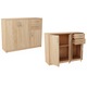 Comoda, Meble Bestseller, 23061236, 35x110x85 cm, 3 Usi, 2 Sertare, Mat, PAL, Stejar sonoma