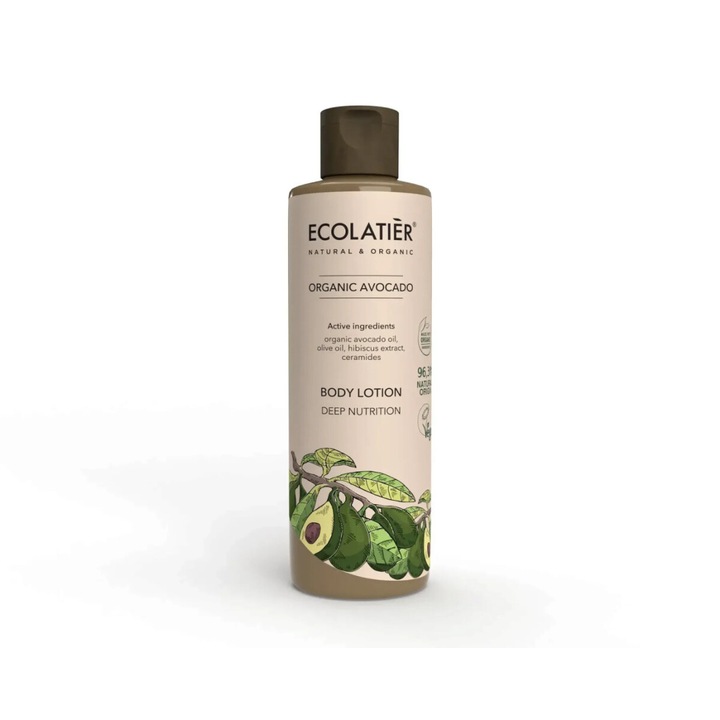 Ecolatier tápláló testápoló, bio avokádó, 250ml