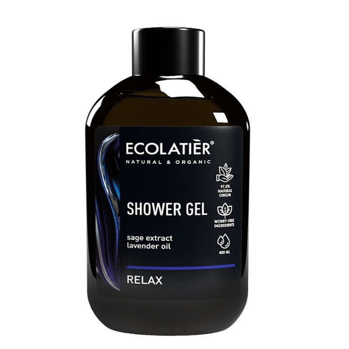 Ecolatier Relax tusfürdő, levendula olajjal és zsálya kivonattal, 400ml