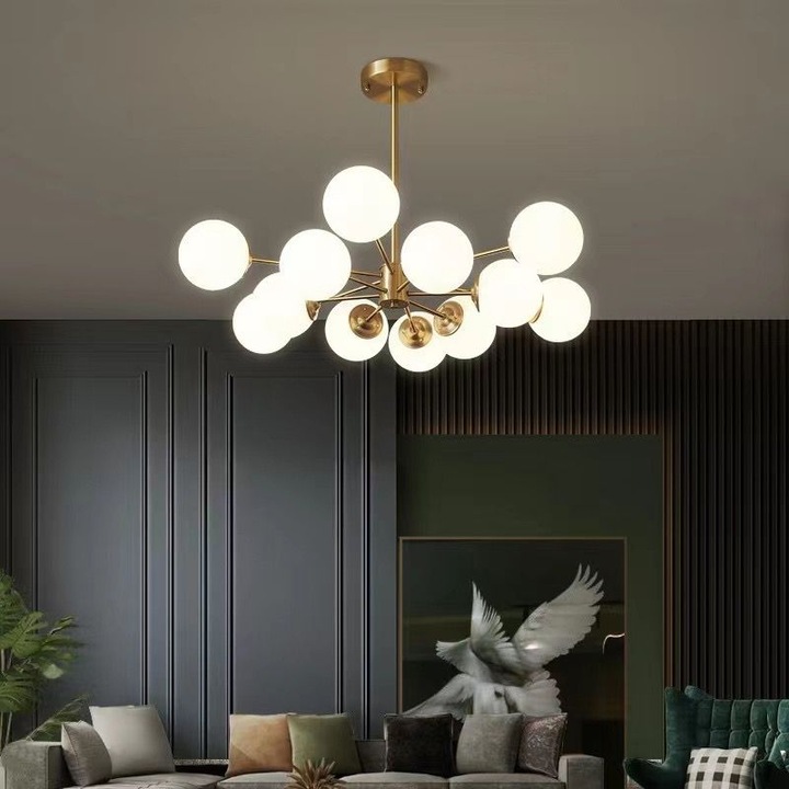 SUEVA® LED полилей, модерен 12-глобусен мат G9 цокъл, крушки не са включени