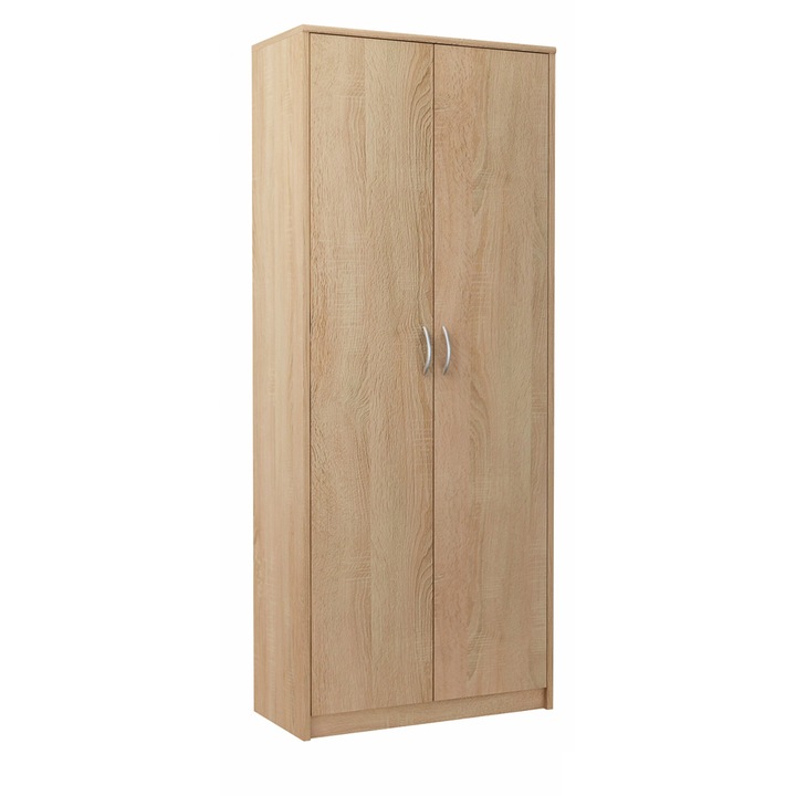 MATKAM, Szekrény, R4SONOMA, 180x74x35 cm, Irodának, Könyvtárral, 2 ajtóval, 6 polccal, Szőnyeg, Forgácslap, Sonoma Tölgy