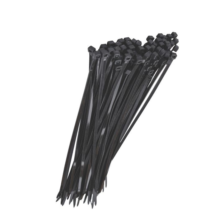 Coliere plastic rezistente UV negre, 4.5x200 mm, 100 bucati