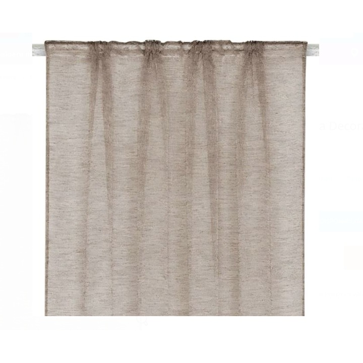 Декоративна завеса за прозорец с бежова лента 140x140см