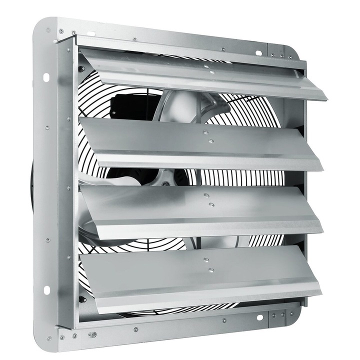 Ventilator evacuare pentru spatii comerciale, sere, depozite, Metal, 105 W, 2500 m³/h, diametru 406 mm