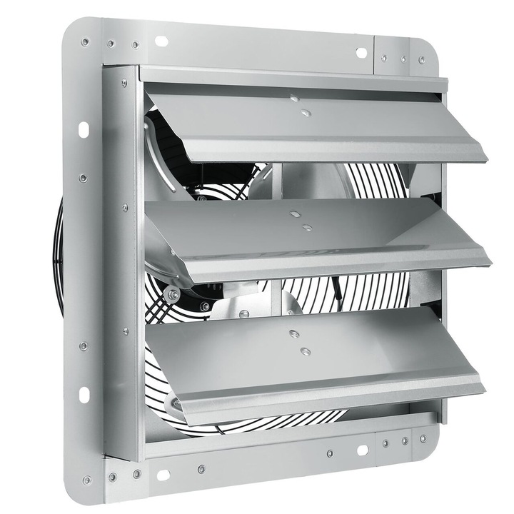 Ventilator evacuare pentru spatii comerciale, sere, depozite, Aluminiu, 45 W, 1800 m³/h, 380 x 380 x 190 mm