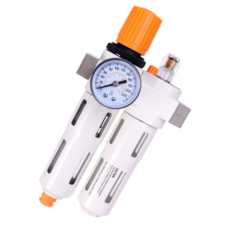 Unitate de intretinere aer comprimat, filtru, uleiator, 1/4 inch, pentru compresor, cheie pneumatica, Technic