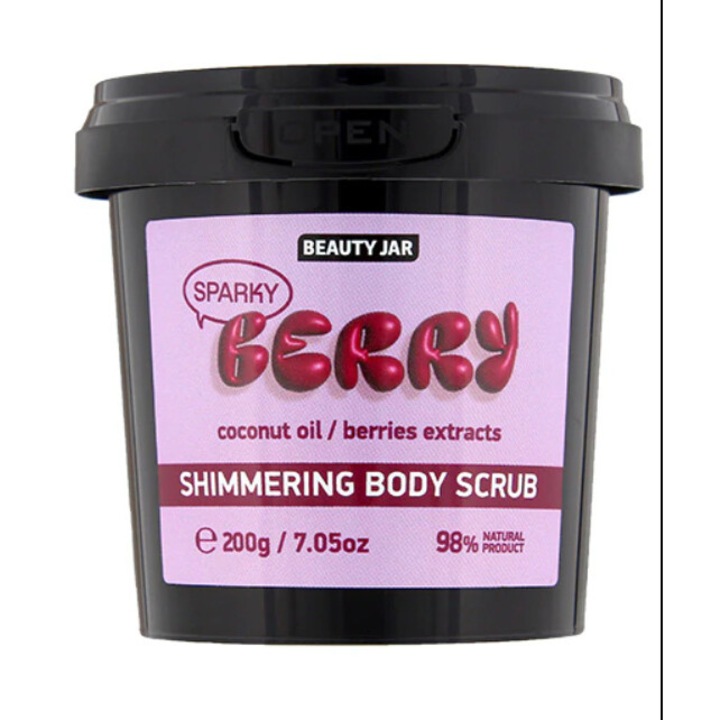 Светещ пилинг за тяло, Beauty Jar ексфолиращ с екстракти от горски плодове, 200гр