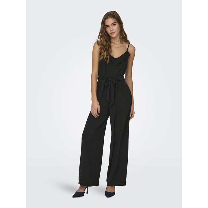 Női jumpsuit, Only, Poliészter, Fekete, Fekete
