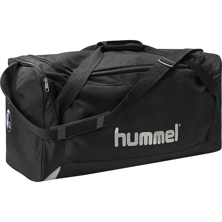 Hummel Core sporttáska, több rekeszes, stabilizált talp, fekete