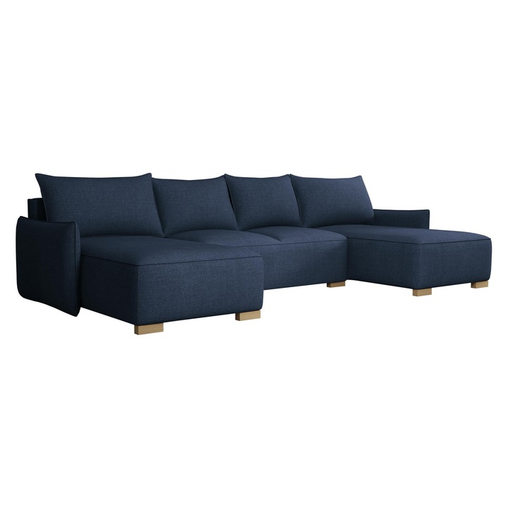 Coltar Gyrfit U, MIRJAN24, bleumarine, 155x328x87 cm