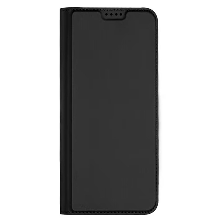Flip tok LodeSJotter Xiaomi Redmi A7 Pro 4G-hez, Mágneses záródás, Könyv típusú, Minimalista 3in1 Pénztárca Design, Állvány funkció, Kártya és Bankjegy zseb, Prémium anyagok, Teljes védelem, Vezeték nélküli töltés, Fekete