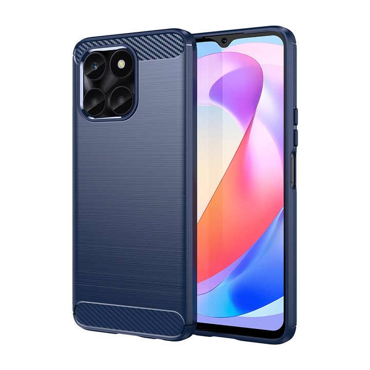 Husa Cu Grad Ridicat de Protectie pentru Honor X6a, Petite Tuds Protect, Carbon Silicone, L11, Thermoresistant plastic, Blue
