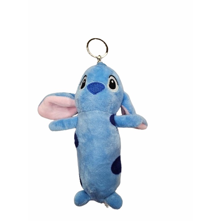 Jucarie Stitch, Angela, Tip Breloc, Plus, Albastru, 20 cm