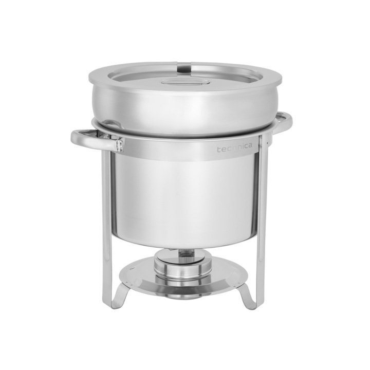 Нагревател за супа, TECHNICA, Неръждаема стомана, 11л, с дръжки, сребрист