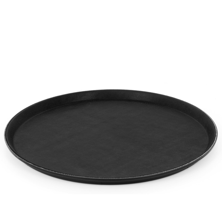 Tava servire TECHNICA, Silver Line, antiderapanta, negru, 40.5cm