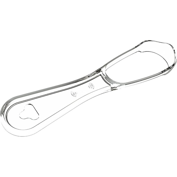 Készülék a nyelv tisztítására, polipropilénből, átlátszó