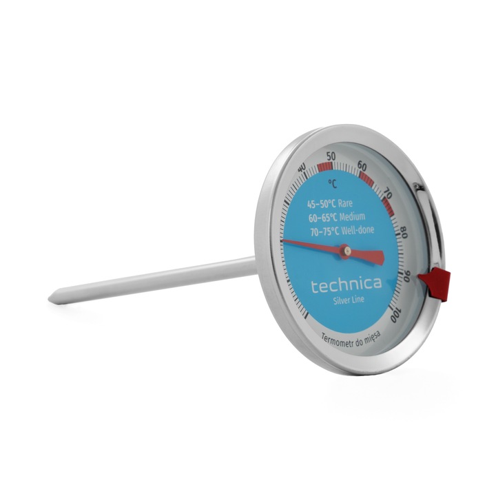 Termometru de bucatarie TECHNICA, Silver Line, inox, -50°C-300°C, 3.8x127mm