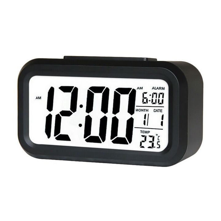 Ceas desteptator electronic LED, luminos, pentru copii si studenti, cadou