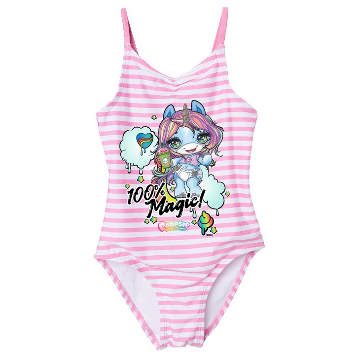 Costum de baie pentru fete, intreg Poopsie 24842, Roz
