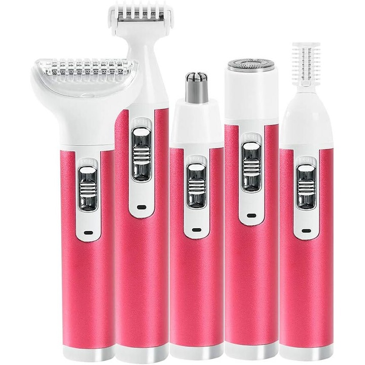 Epilator electric cu kit de ras multi-utilizare, lame din otel inoxidabil, design ergonomic, portabil, pentru femei si barbati