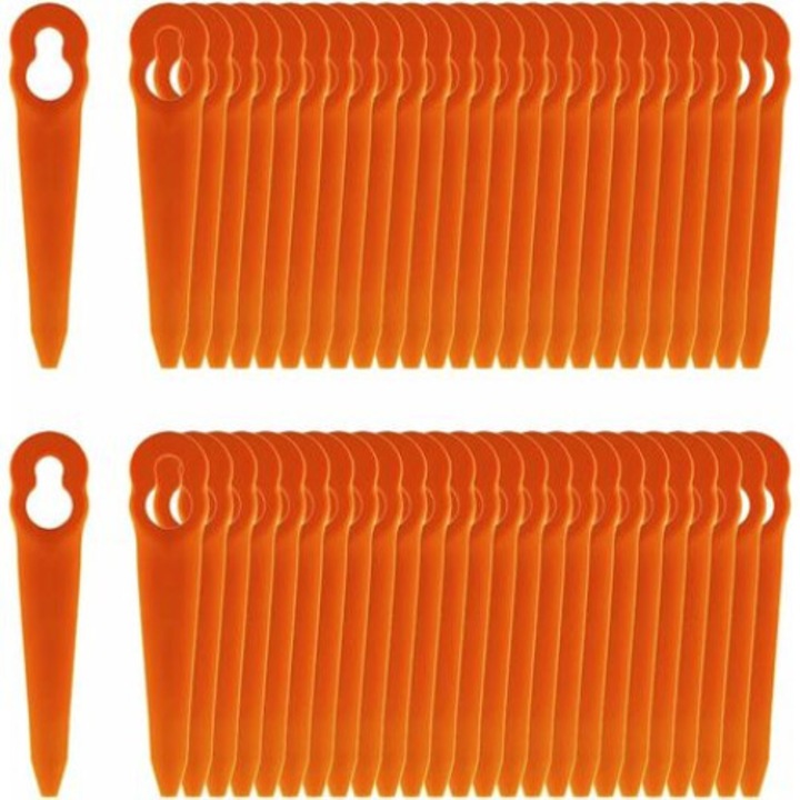 Set 100 lame plastic pentru tuns iarba, compatibile cu Stihl PolyCut, multicolor