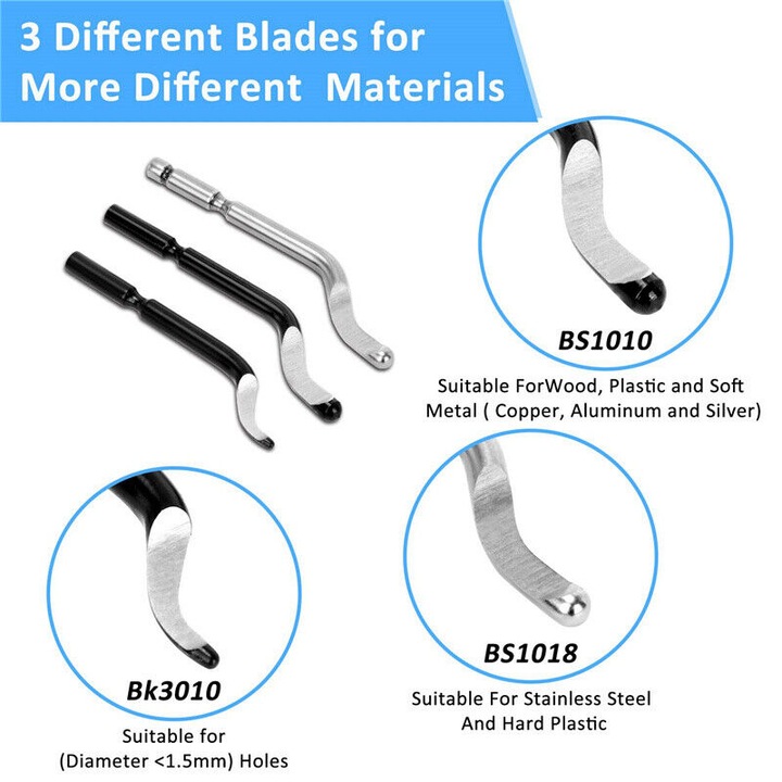 Set de freze de debavurare Enforose, lame rotative, design durabil, pentru metal si plastic