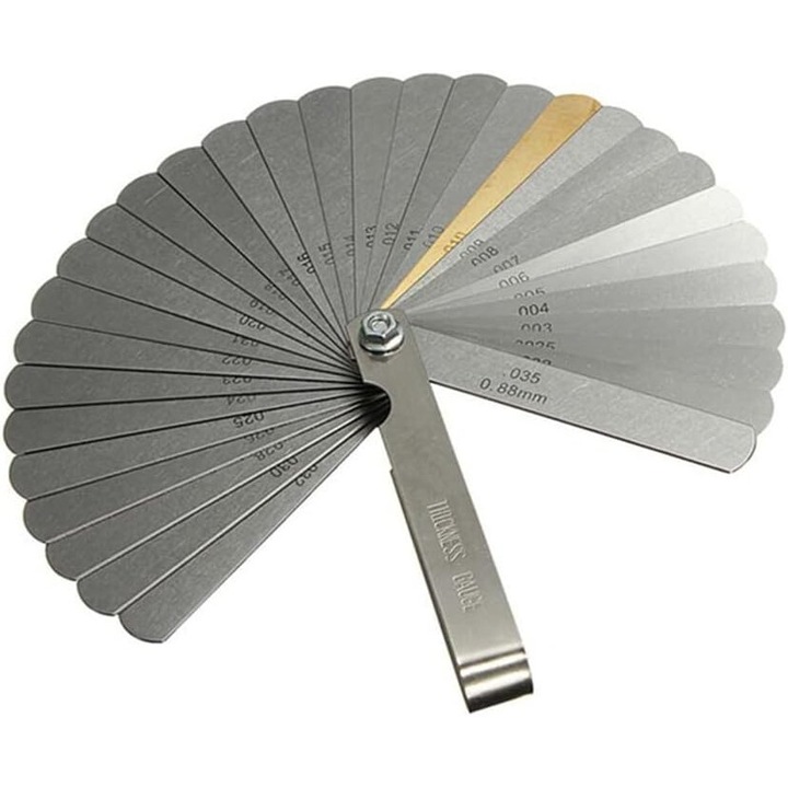 Инструмент за измерване на интервали, Enforose, неръждаема стомана, предпазител за острието, лазерно гравирани размери