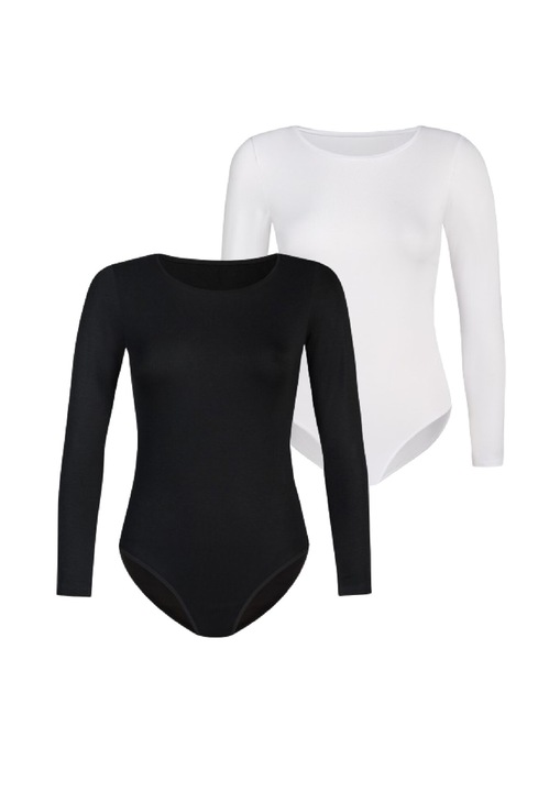 Body pentru femei, 2 pachete, cu maneci lungi, Longy, Teyli, Multicolor