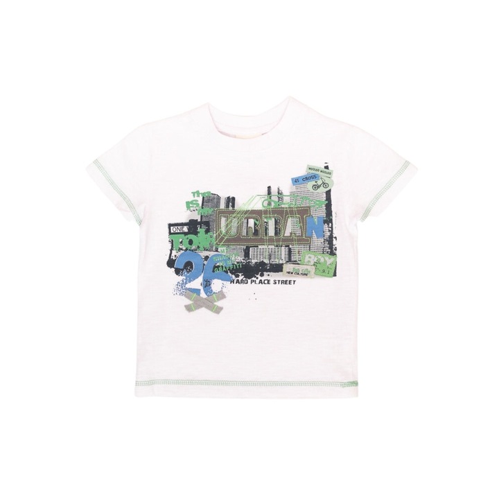Bluza cu maneca scurta baieti, Urban, 27310, Alb, 92 cm