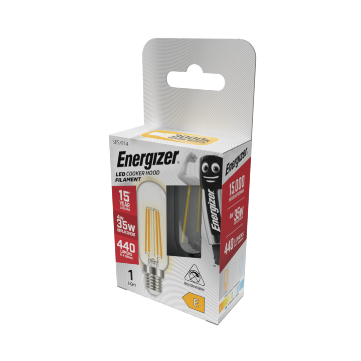 Крушка за капак, LED нишка, E14, 4w, 400 лумена, Energizer