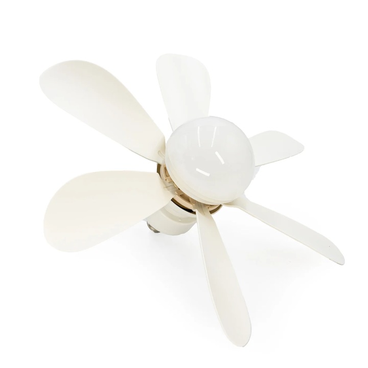 Димируема LED крушка, 3 нюанса на светлината, регулируема мощност 18W-22W-40W, E27, с вентилатор