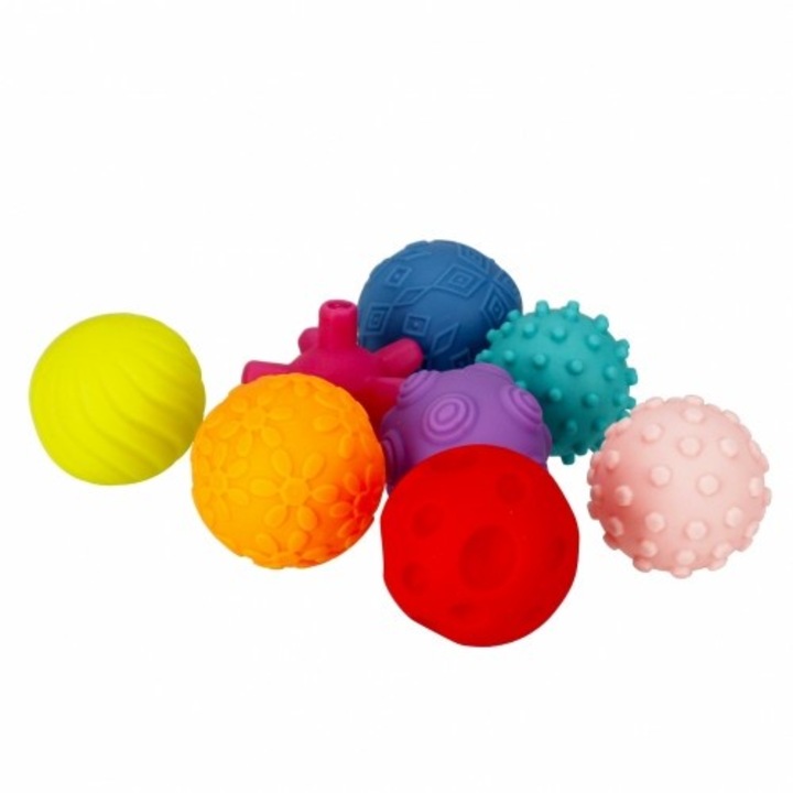 Комплект от 8 сензорни топки, многоцветни, 27x26x8 см