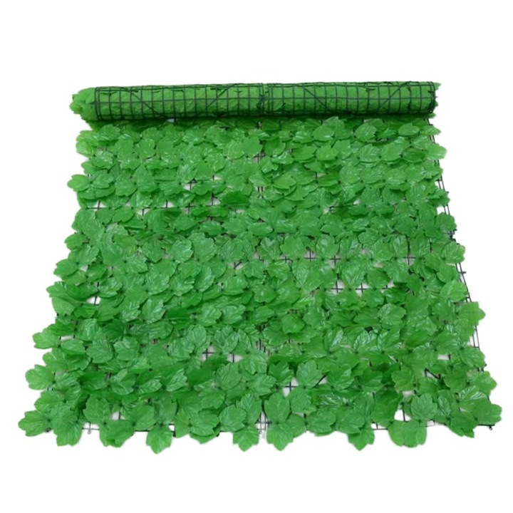 FomoX изкуствен жив плет, светлозелени кленови листа, 300x100 см, за вътрешна/външна употреба