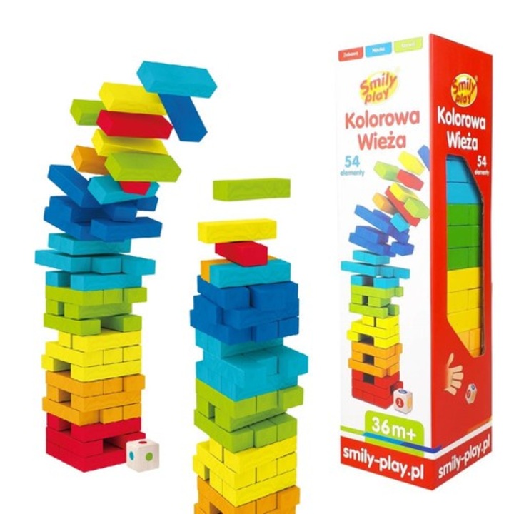 Set de Constructie, Smily Play, Joc de Indemanare, Educativ, Multicolor, 29.5x8.5x8.5cm